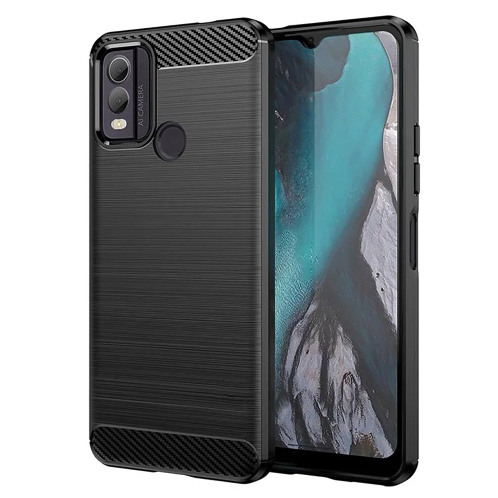 Custodia per Nokia C22, Techsuit, Carbonio, Nera