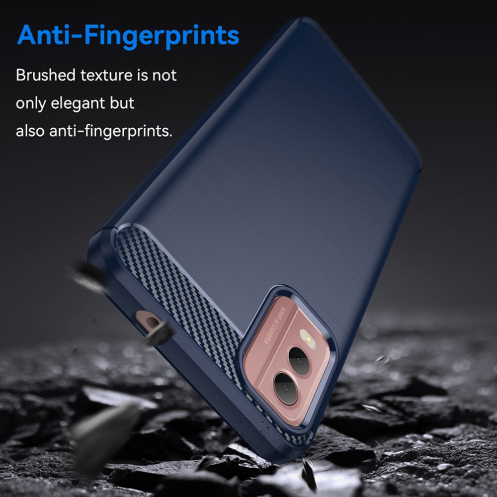 Custodia per Nokia C32, Techsuit, Carbonio, Blu