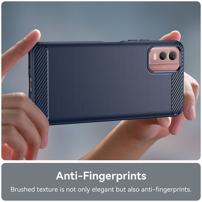 Custodia per Nokia C32, Techsuit, Carbonio, Blu