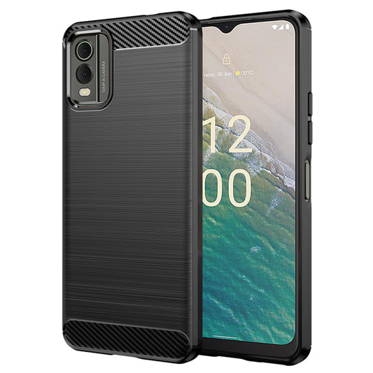 Hülle für Nokia C32, Techsuit, Carbon, Schwarz