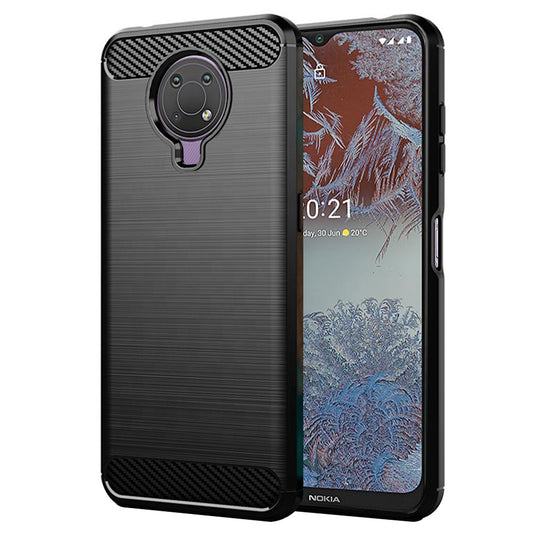 Hülle für Nokia G10 / G20, Techsuit, Carbon, Schwarz