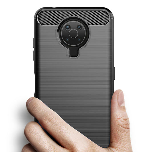 Hülle für Nokia G10 / G20, Techsuit, Carbon, Schwarz