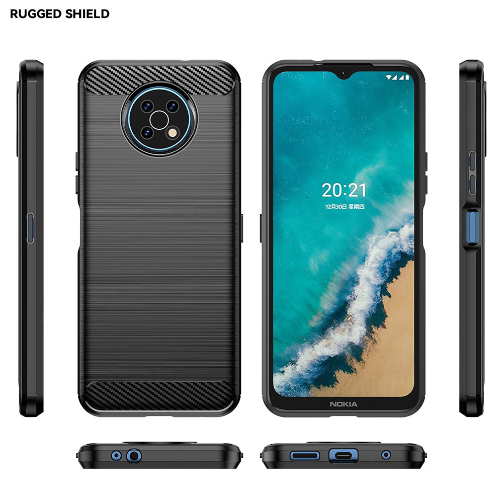 Custodia per Nokia G50, Techsuit, Carbonio, Nera