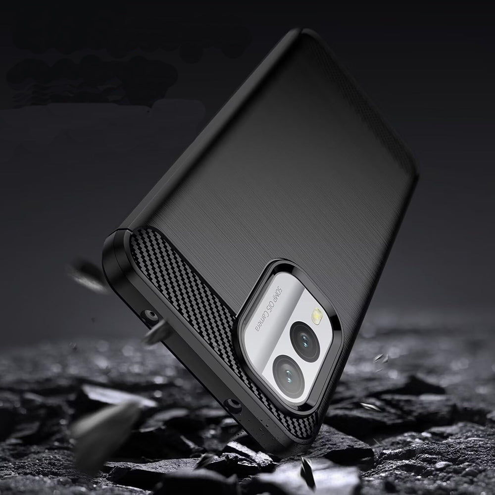 Coque pour Nokia X30, Techsuit, Carbone, Noire
