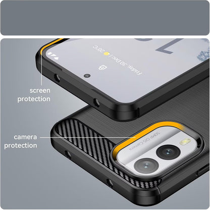 Coque pour Nokia X30, Techsuit, Carbone, Noire