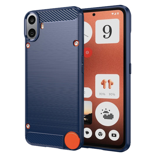 Coque pour Nothing CMF Phone 1, Techsuit, Carbone, Bleue