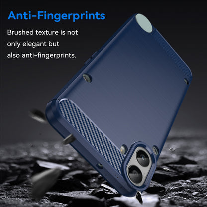 Hülle für Nothing CMF Phone 1, Techsuit, Carbon, Blau