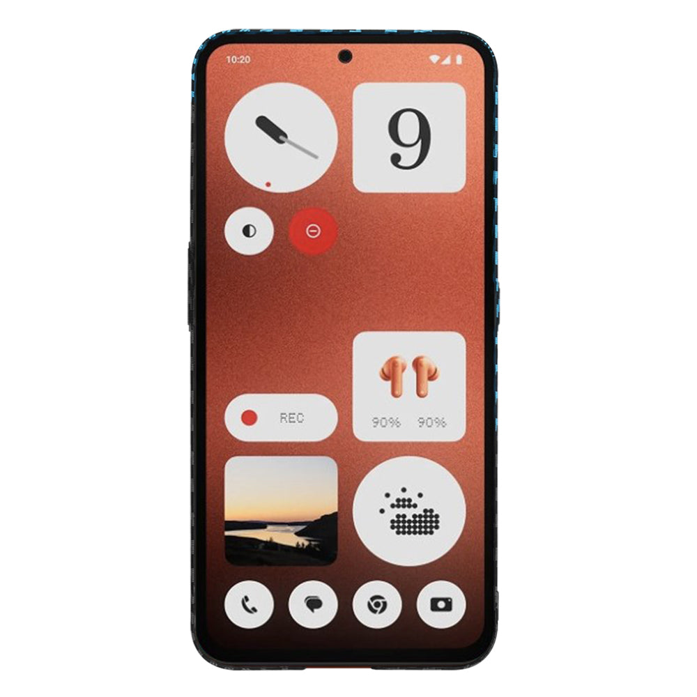 Hülle für Nothing CMF Phone 1, Techsuit, Carbonite FiberShell, Schwarz Blau
