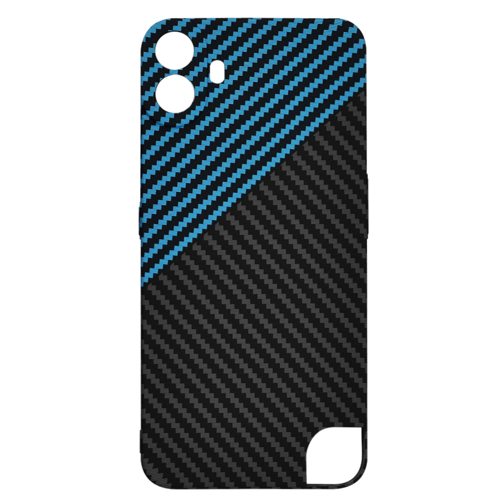 Hülle für Nothing CMF Phone 1, Techsuit, Carbonite FiberShell, Schwarz Blau
