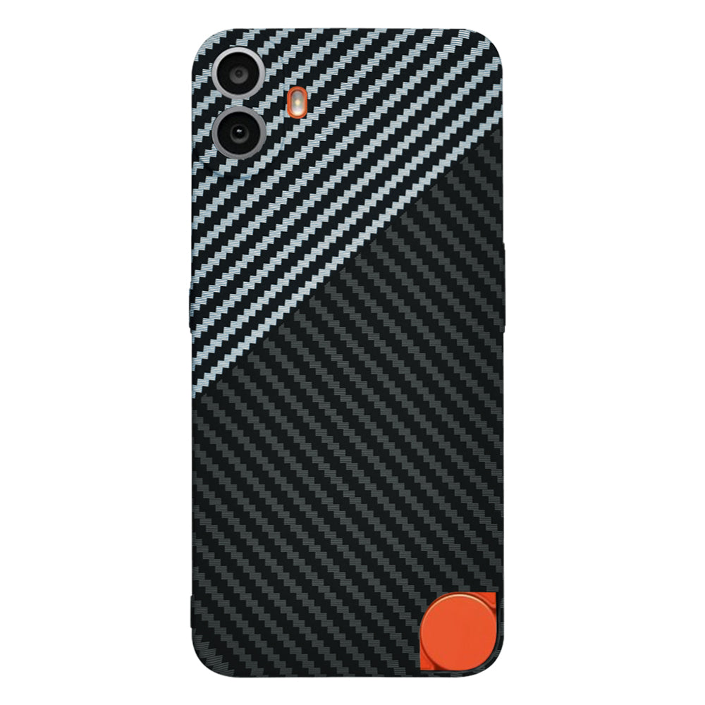 Hülle für Nothing CMF Phone 1, Techsuit, Carbonite FiberShell, Schwarz Grau
