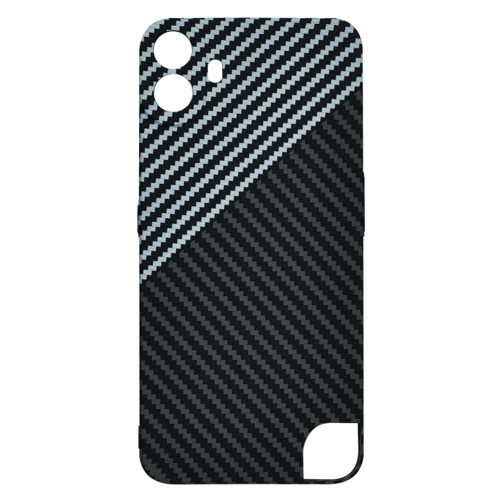 Hülle für Nothing CMF Phone 1, Techsuit, Carbonite FiberShell, Schwarz Grau