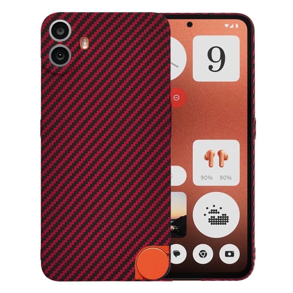 Custodia per Nothing CMF Phone 1, Techsuit, Carbonite FiberShell, Rossa