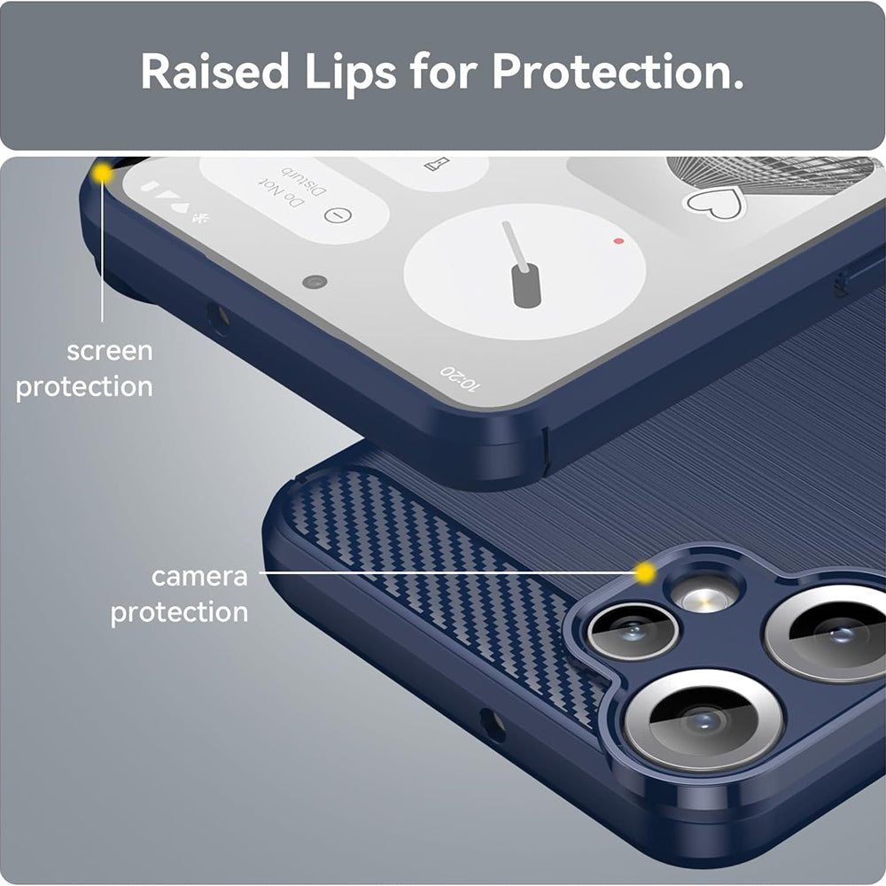 Coque pour Nothing CMF Phone 2 Pro, Techsuit, Carbone, Bleue