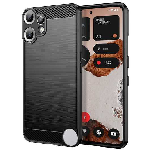 Hülle für Nothing CMF Phone 2 Pro, Techsuit, Carbon, Schwarz