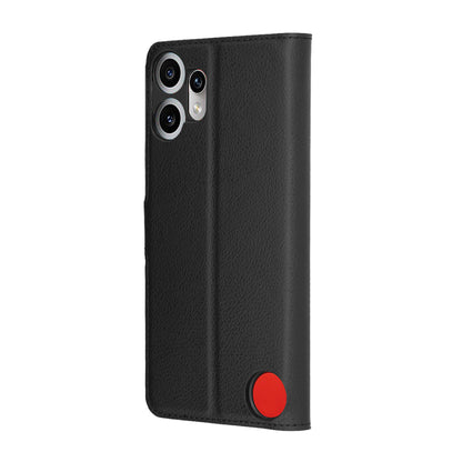 Custodia per Nothing CMF Phone 2 Pro, Techsuit, Leather Folio, Nera