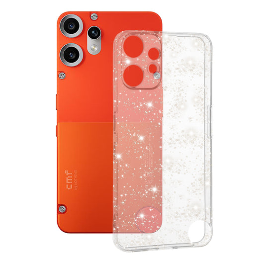 Hülle für Nothing CMF Phone 2 Pro, Techsuit, SparkleSkin, Transparent