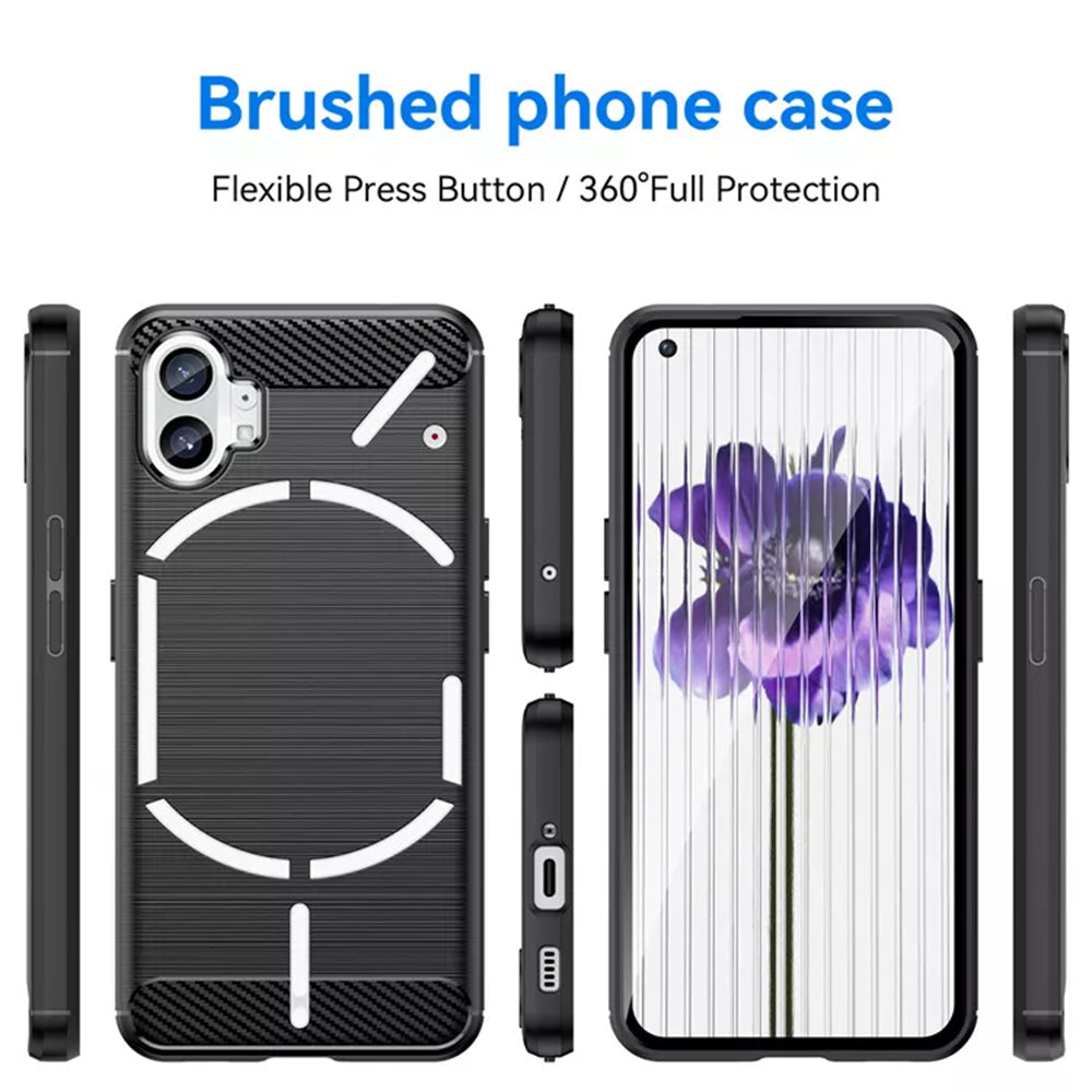 Custodia per Nothing Phone (1), Techsuit, Carbonio, Nera