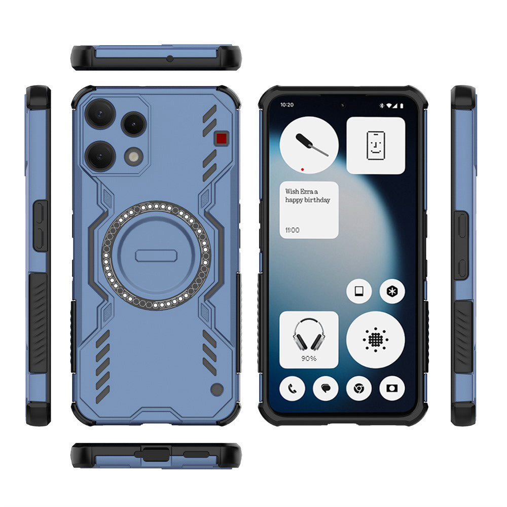 Custodia MagSafe per Nothing Phone (3a) Lite, Techsuit, ArmorMag, Blu