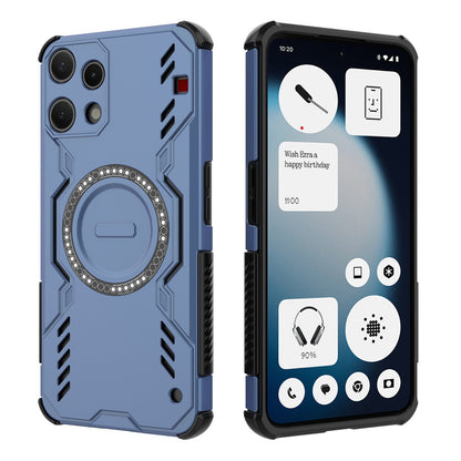 Custodia MagSafe per Nothing Phone (3a) Lite, Techsuit, ArmorMag, Blu