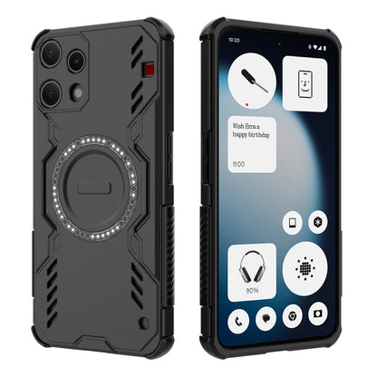 Hülle für Nothing Phone (3a) Lite, Techsuit, ArmorMag, Schwarz