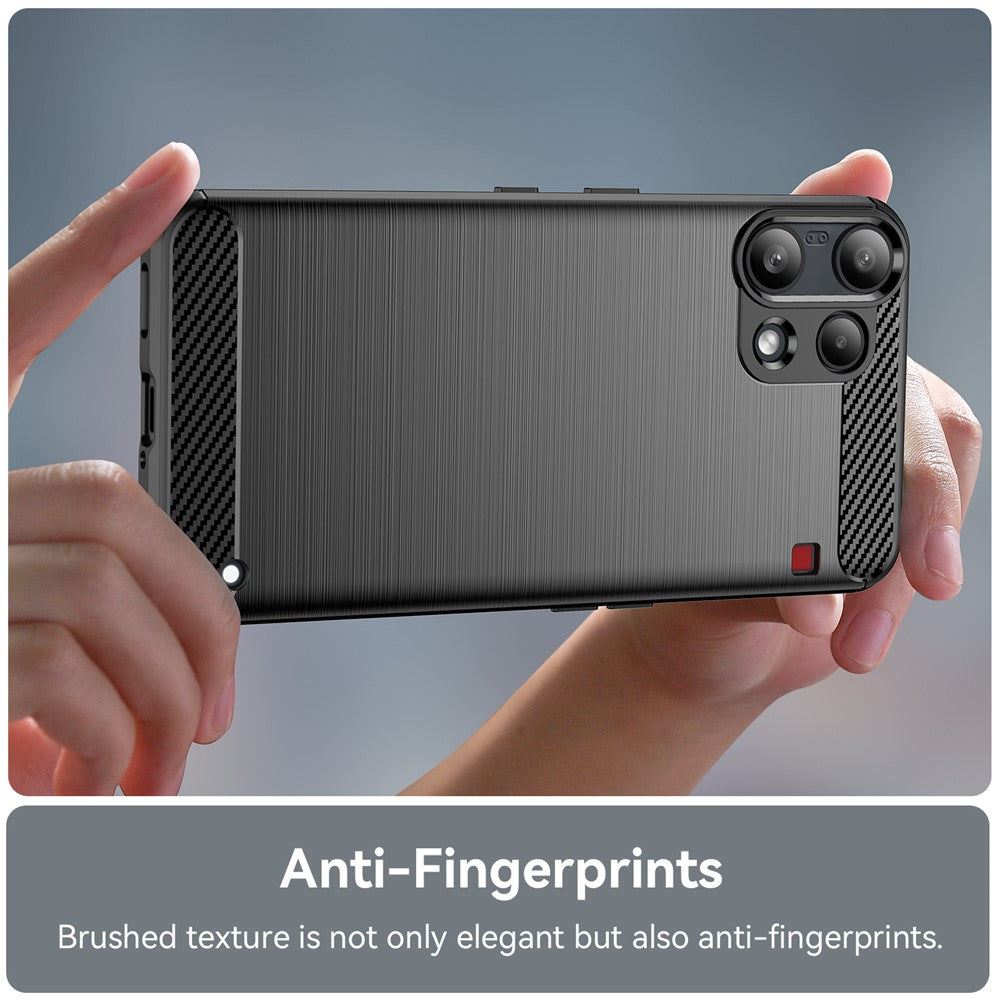Custodia per Nothing Phone (3a) Lite, Techsuit, Carbonio, Nera