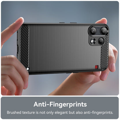 Custodia per Nothing Phone (3a) Lite, Techsuit, Carbonio, Nera