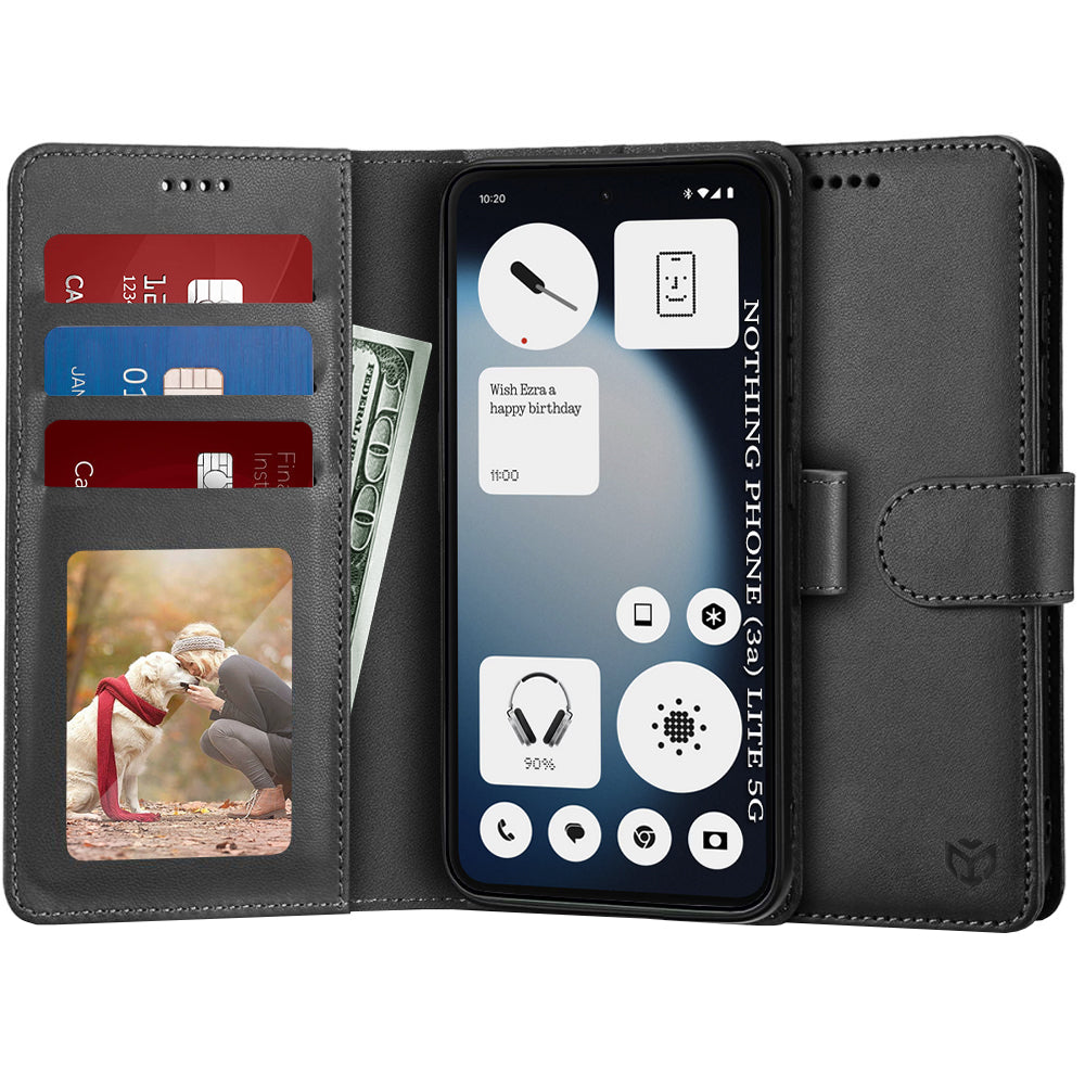 Étui pour Nothing Phone (3a) Lite, Techsuit, Diary Book, Noir