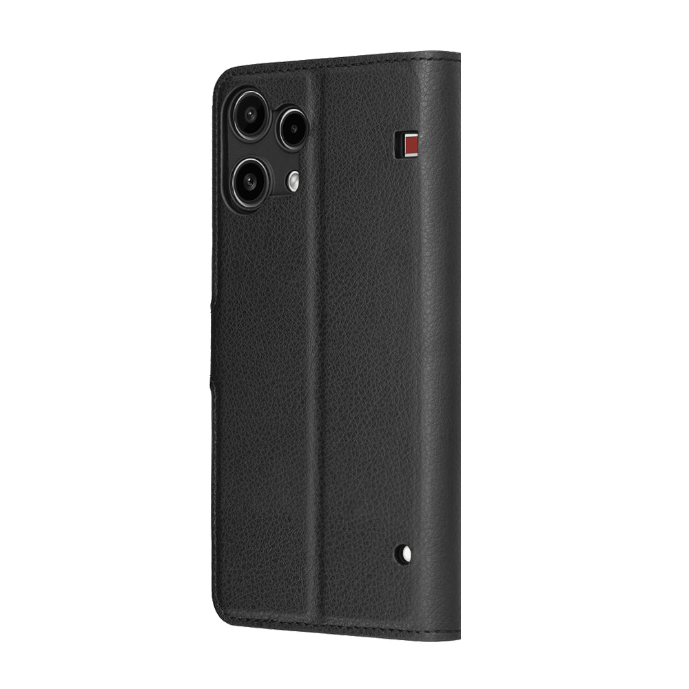 Custodia per Nothing Phone (3a) Lite, Techsuit, Leather Folio, Nera