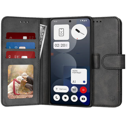 Custodia per Nothing Phone (3a) Pro, Techsuit, Diary Book, Nera
