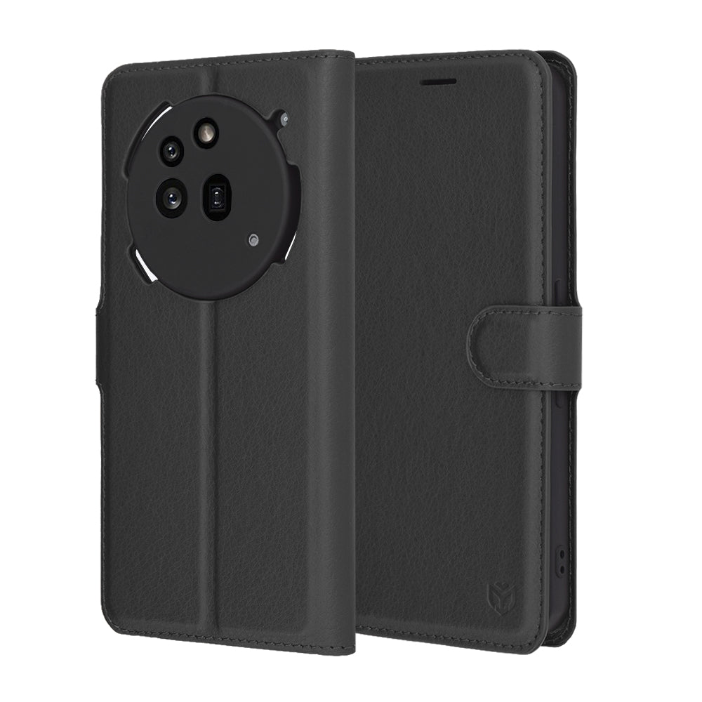 Custodia per Nothing Phone (3a) Pro, Techsuit, Leather Folio, Nera