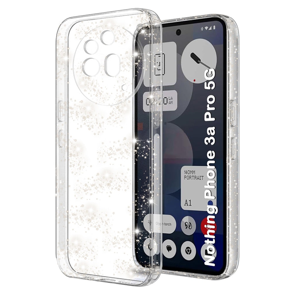 Custodia per Nothing Phone (3a) Pro, Techsuit, SparkleSkin, Trasparente