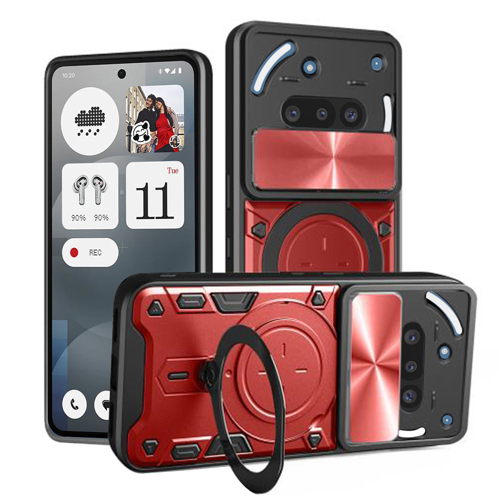 Coque pour Nothing Phone (3a), Techsuit, CamGuard Pro, Rouge