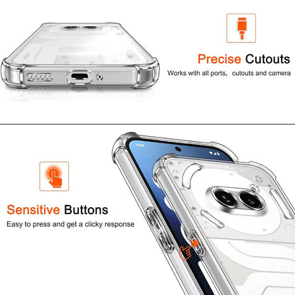 Custodia per Nothing Phone (4a) Pro, Techsuit, Shockproof Clear, Trasparente