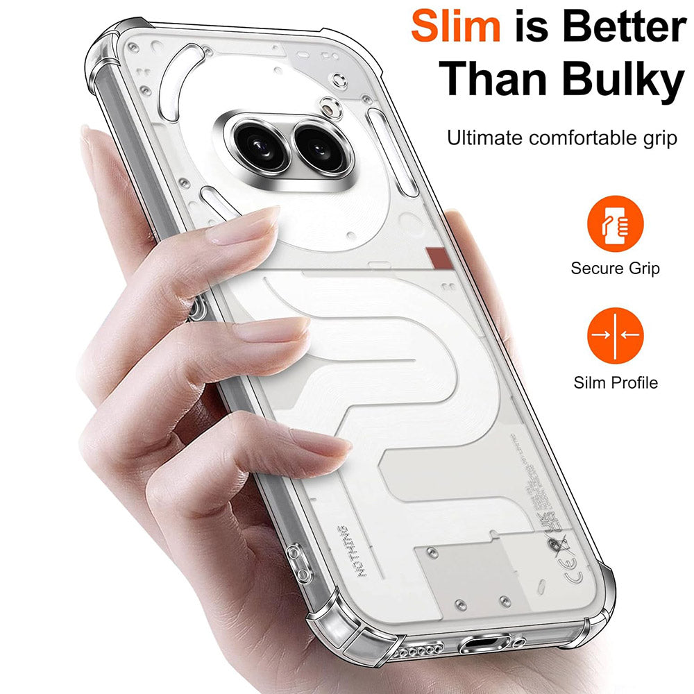 Custodia per Nothing Phone (4a) Pro, Techsuit, Shockproof Clear, Trasparente