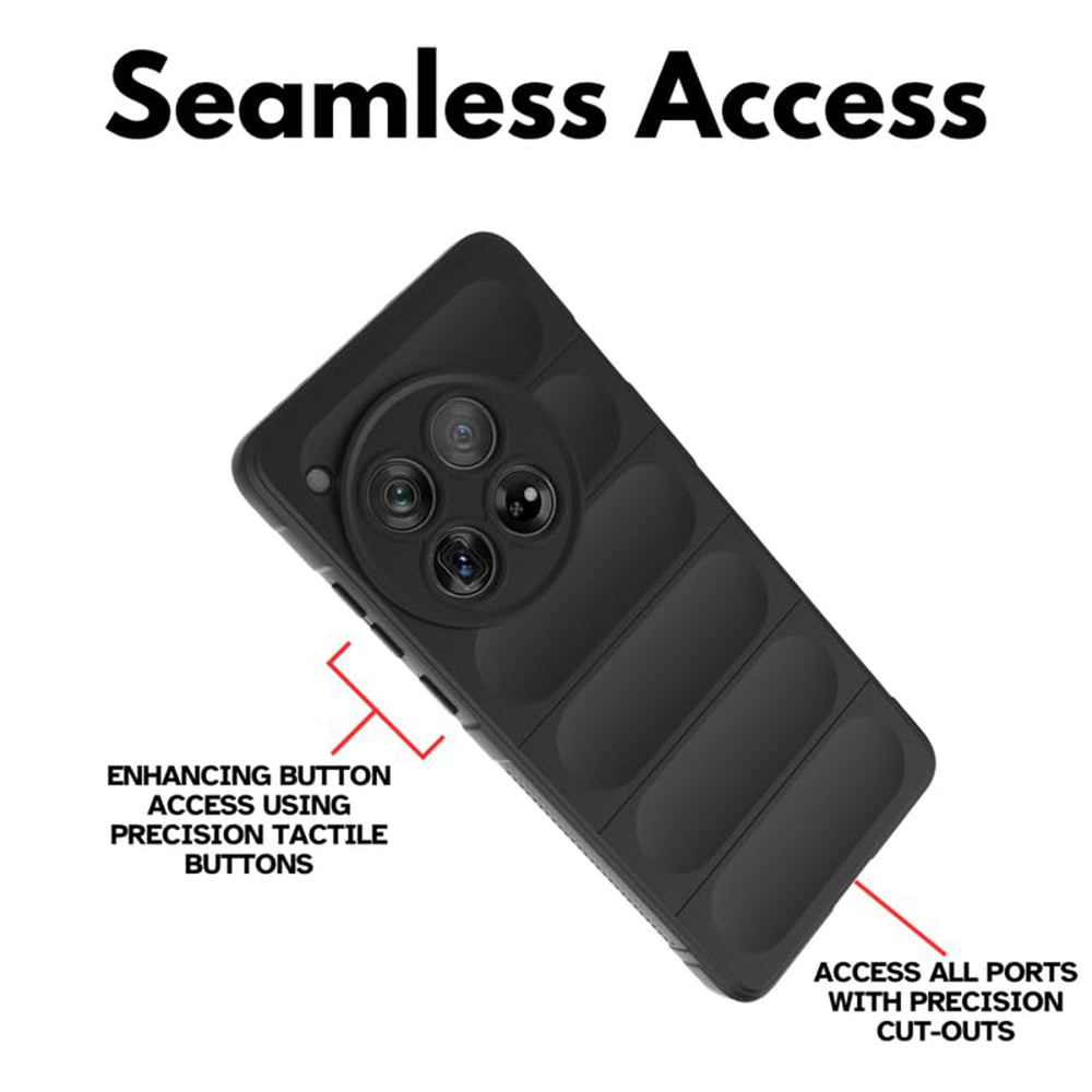 Hülle für OnePlus 12, Techsuit, Magic Shield, Schwarz