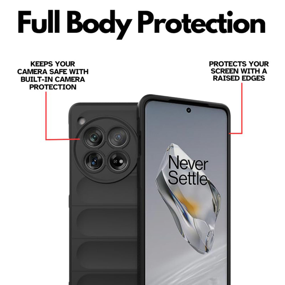 Hülle für OnePlus 12, Techsuit, Magic Shield, Schwarz