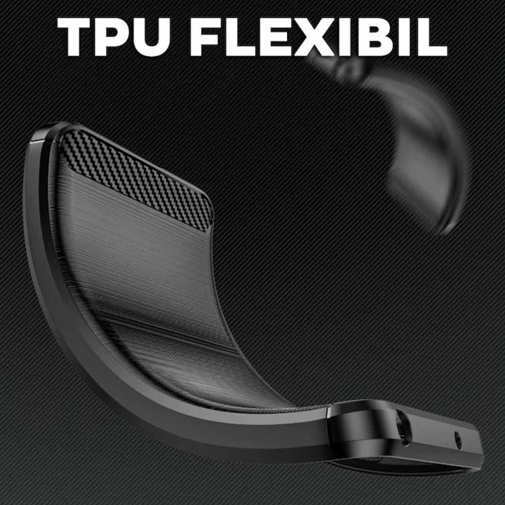 Coque pour OnePlus 13R, Techsuit, Carbone, Noire