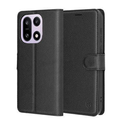 Custodia per OnePlus 15, Techsuit, Leather Folio, Nera