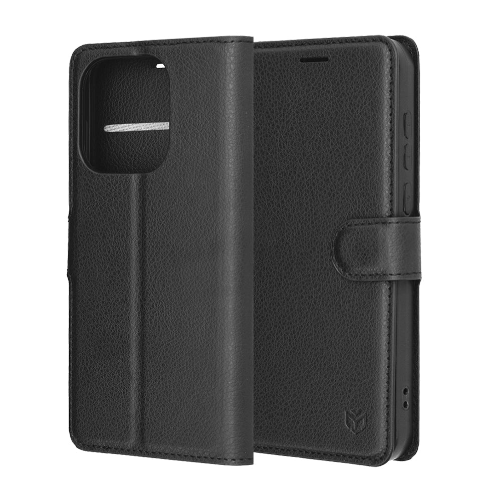 Custodia per OnePlus 15, Techsuit, Leather Folio, Nera
