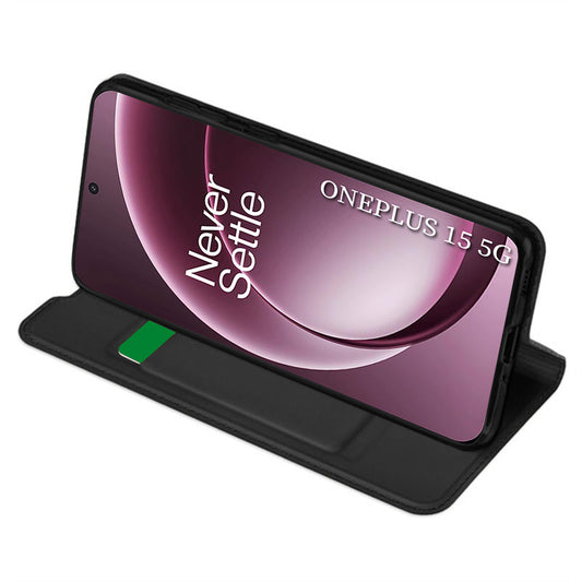 Custodia per OnePlus 15, Techsuit, Magskin Book, Nera