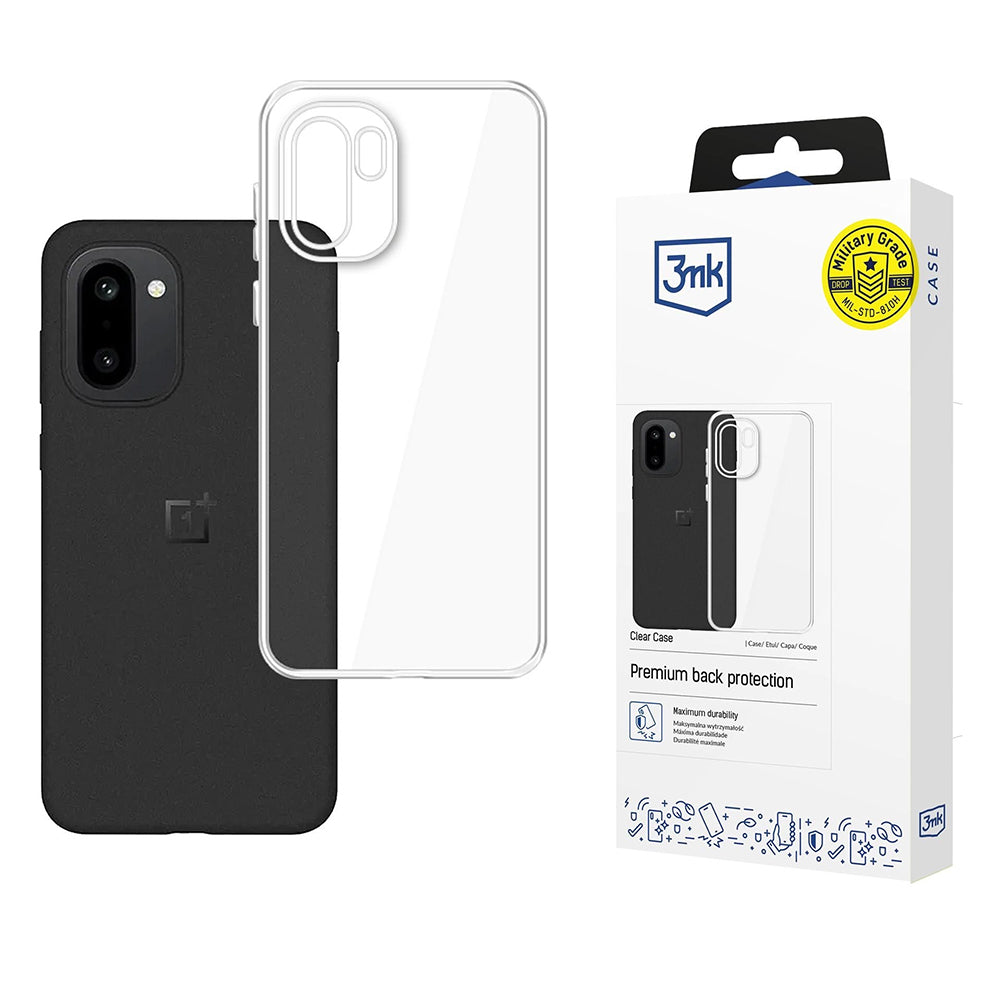 Étui pour OnePlus 15R, 3MK, Clair, Transparent