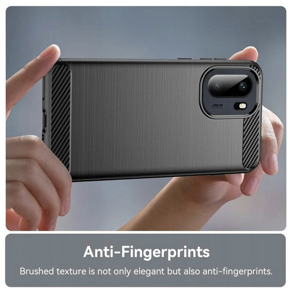 Custodia per OnePlus 15R, Techsuit, Carbonio, Nera