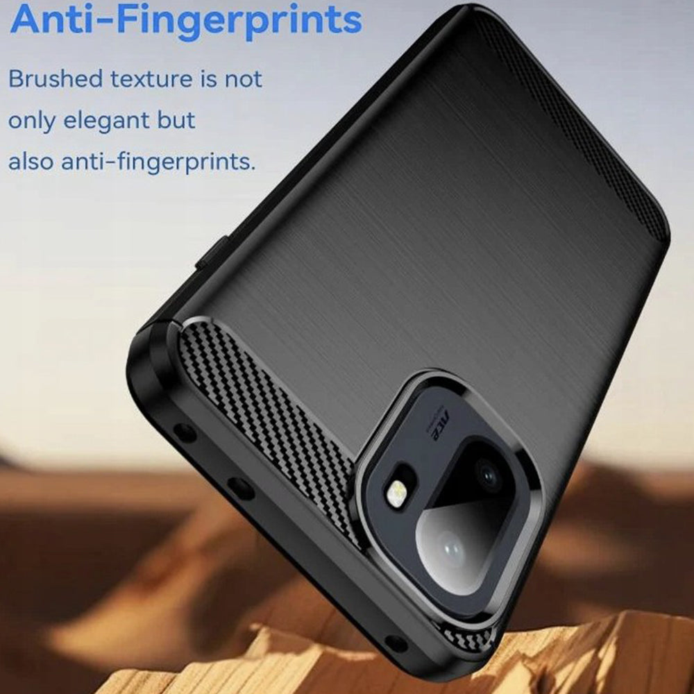 Custodia per OnePlus 15R, Techsuit, Carbonio, Nera