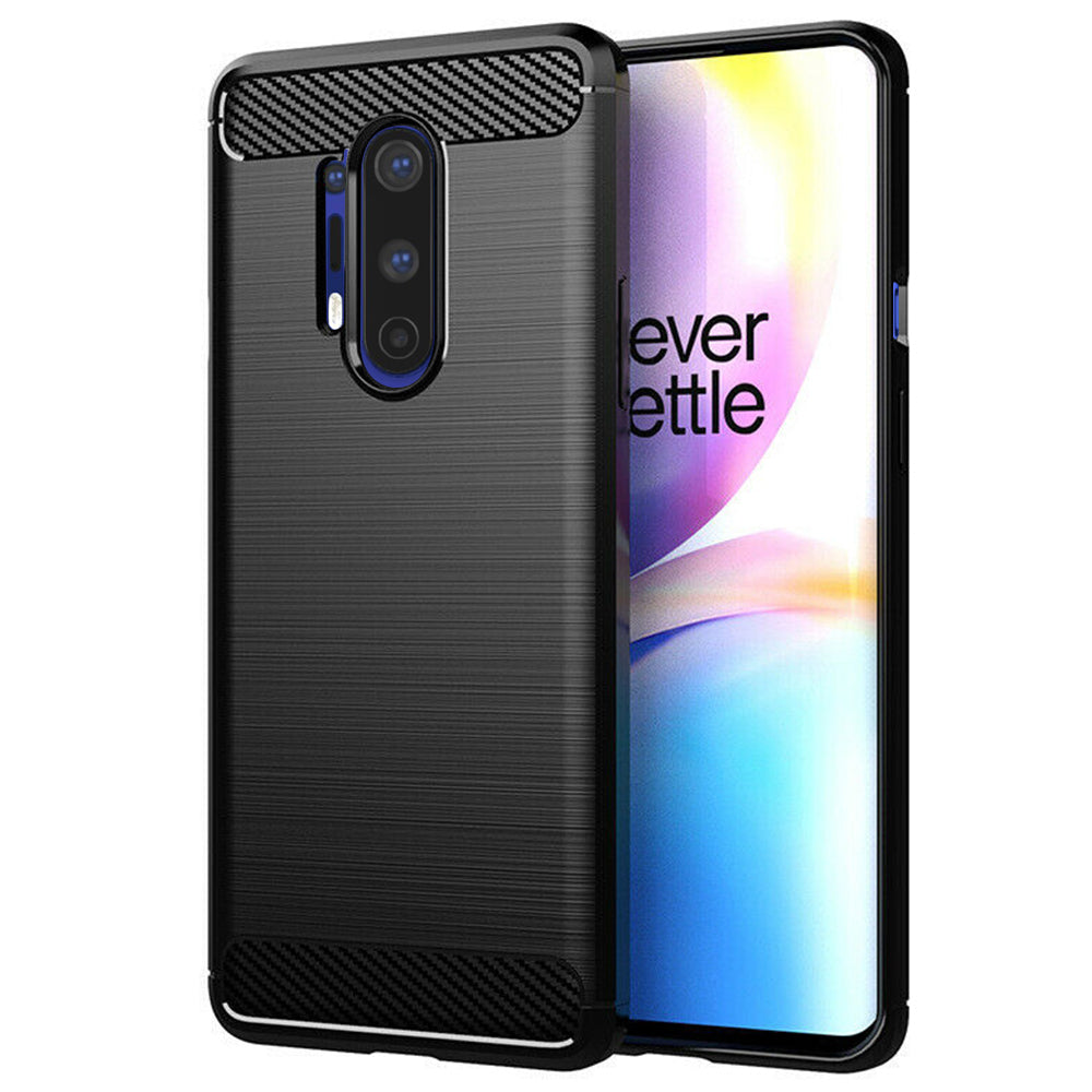 Custodia per OnePlus 8 Pro, Techsuit, Carbonio, Nera