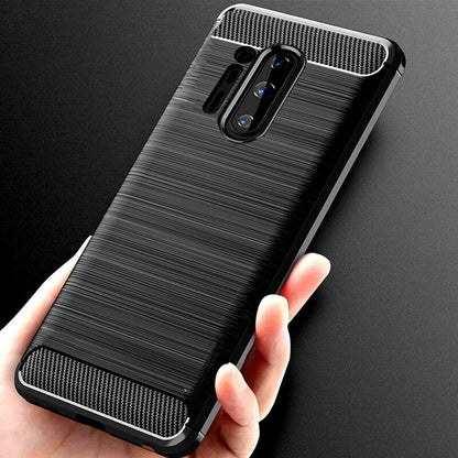 Custodia per OnePlus 8 Pro, Techsuit, Carbonio, Nera