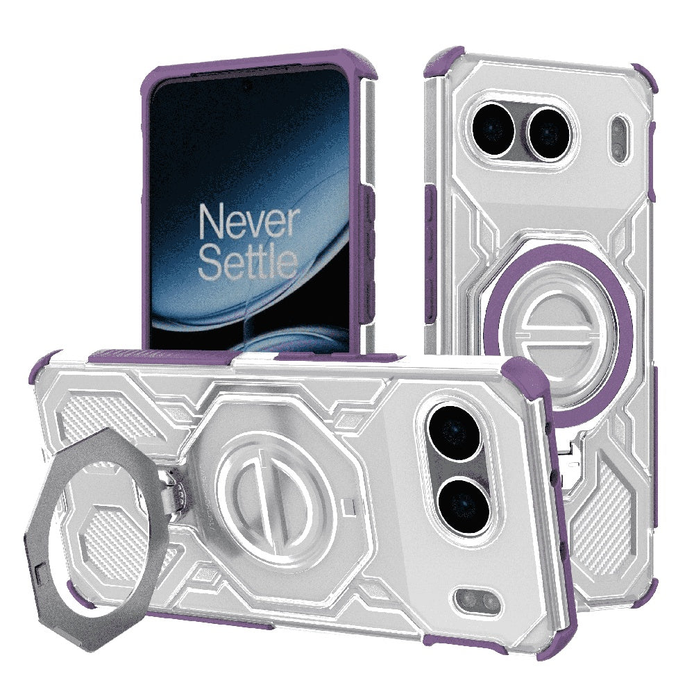 Custodia per OnePlus Nord 4, Techsuit, Carbon Shield Pro, Viola
