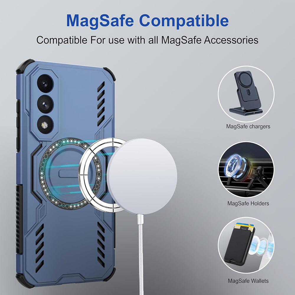 Custodia MagSafe per OnePlus Nord 5, Techsuit, ArmorMag, Blu