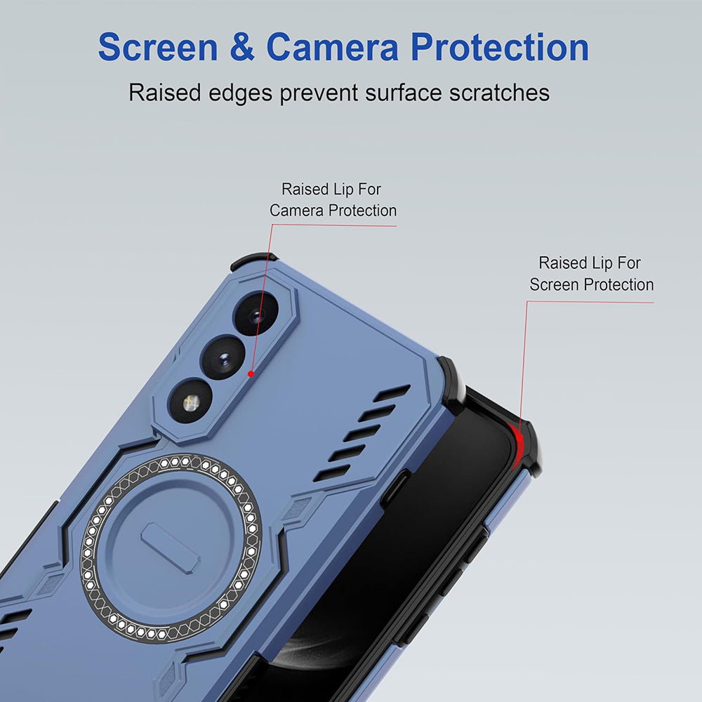Custodia MagSafe per OnePlus Nord 5, Techsuit, ArmorMag, Blu