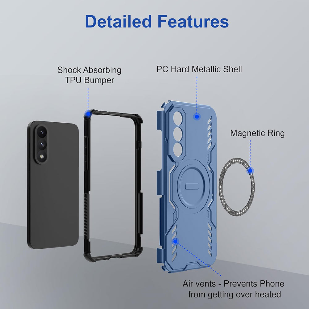 Custodia MagSafe per OnePlus Nord 5, Techsuit, ArmorMag, Blu