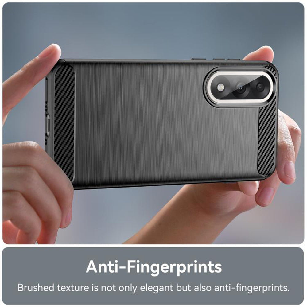 Custodia per OnePlus Nord 5, Techsuit, Carbonio, Nera